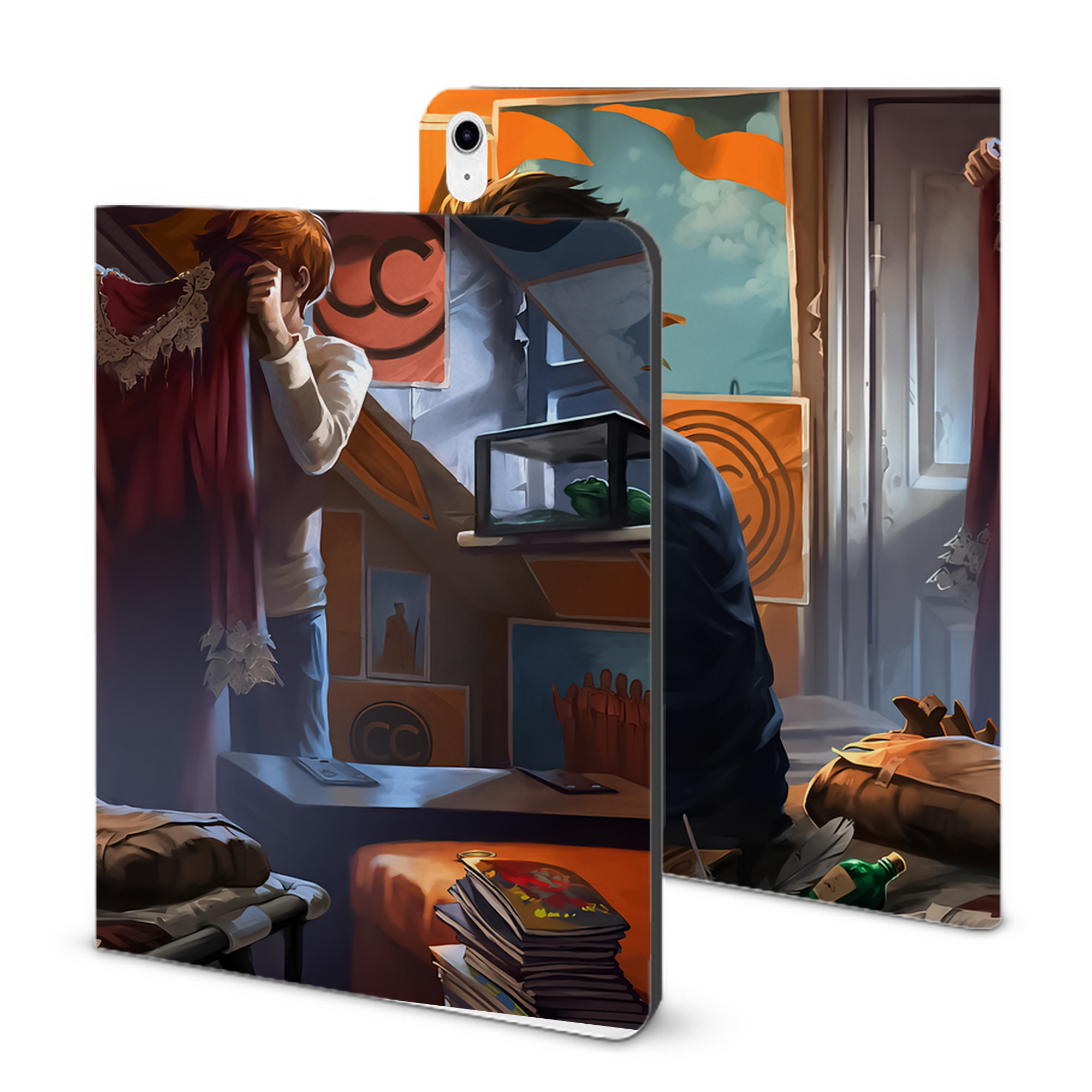 （画像用） Harry Potter ハリー・ポッターシリーズ IPad ケース ブック型 PUレザー TPU 耐衝撃 軽量 薄型 ペン収納なし 全面保護 IPad 各モデル対応